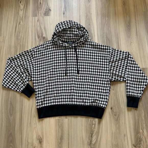 Lauren Ralph Lauren Houndstooth French Terry Sweatshirt Size M Rare - Picture 4 of 12